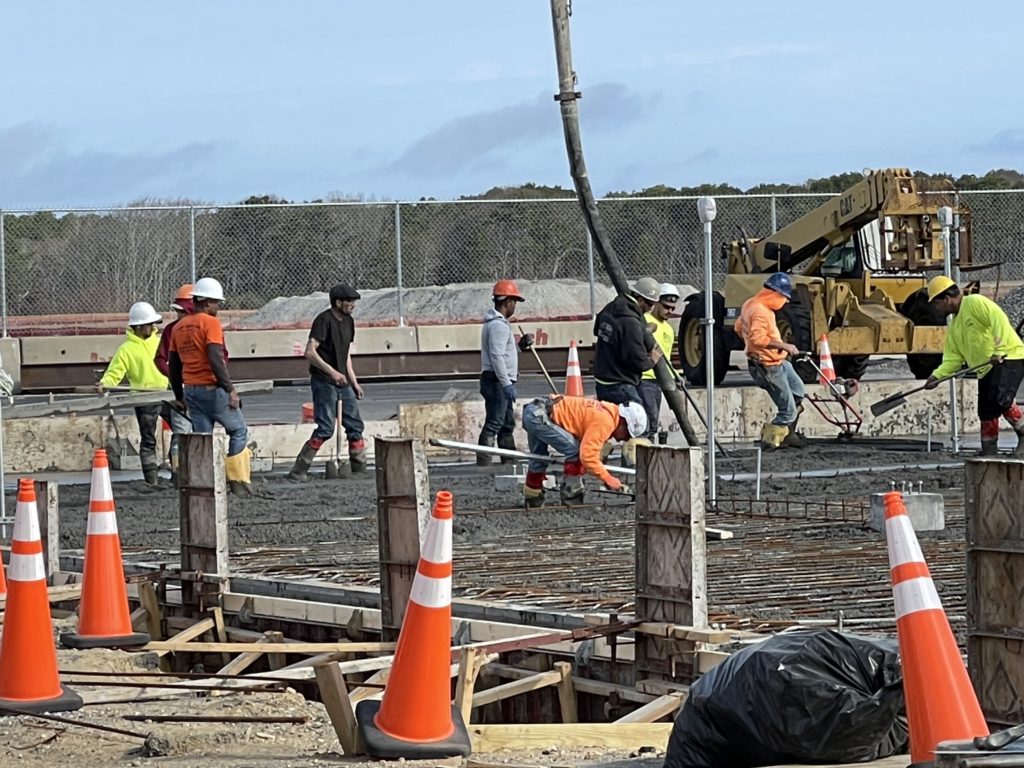 Base for a new Hanger at Cape Cod Gateway Airport, Hyannis